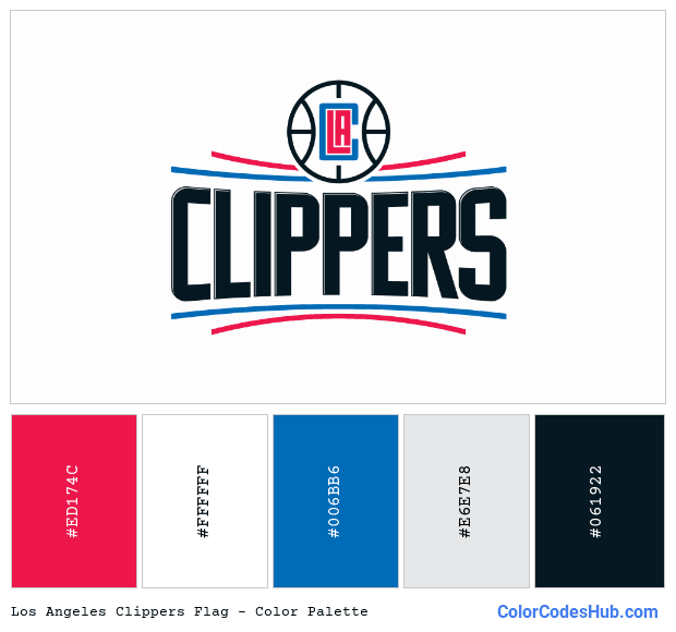 Los Angeles Clippers flag color palette