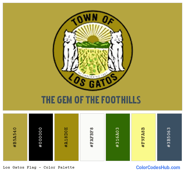 Los Gatos flag color palette