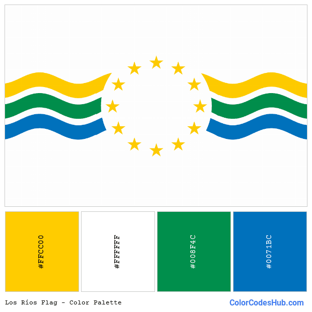 Los Ríos flag color palette