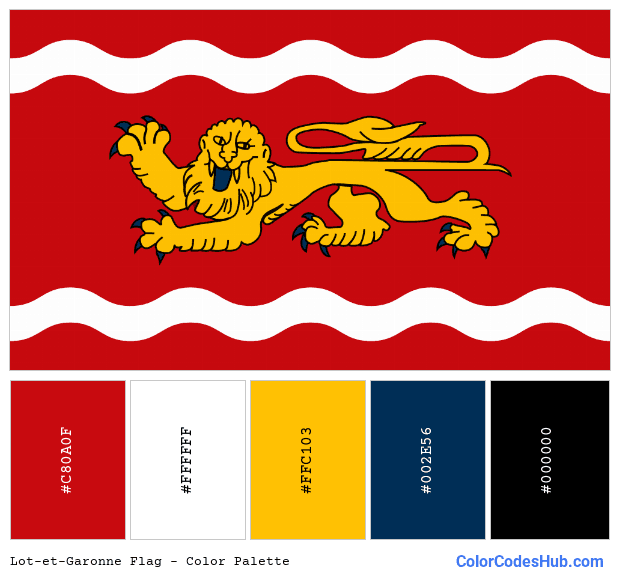 Lot-et-Garonne flag color palette
