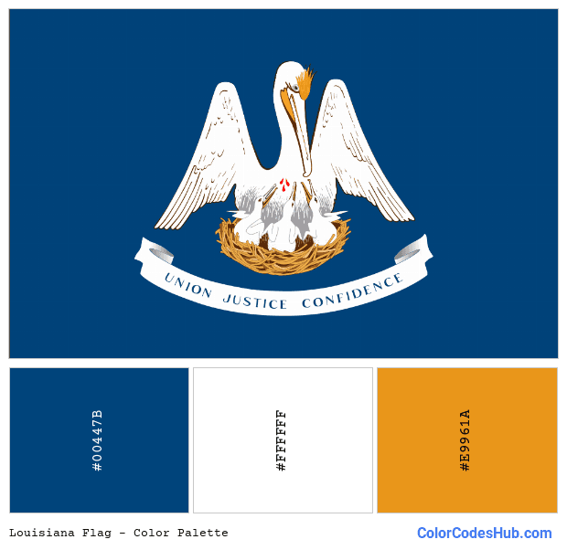 Louisiana flag color palette