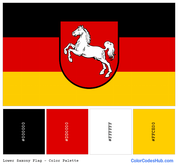 Lower Saxony flag color palette