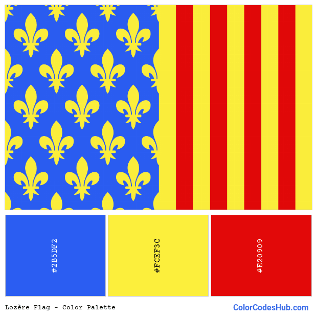 Lozère flag color palette