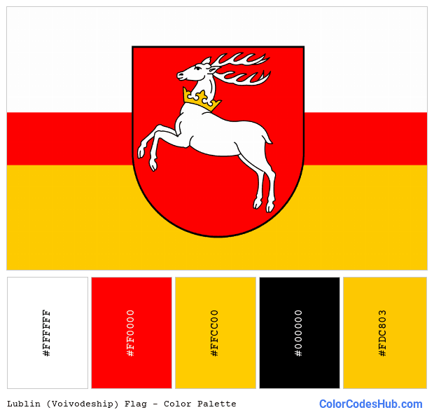 Lublin (Voivodeship) flag color palette