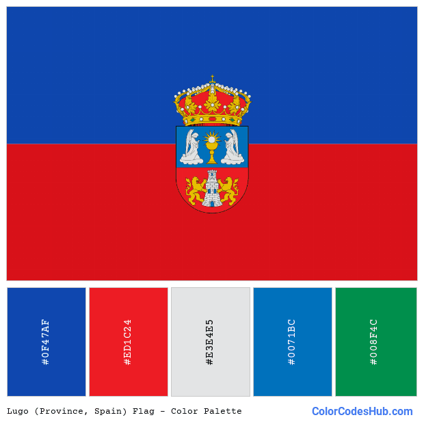 Lugo (Province, Spain) flag color palette