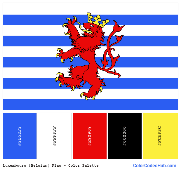 Luxembourg (Belgium) flag color palette
