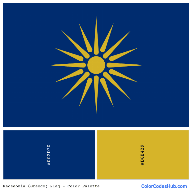 Macedonia (Greece) flag color palette