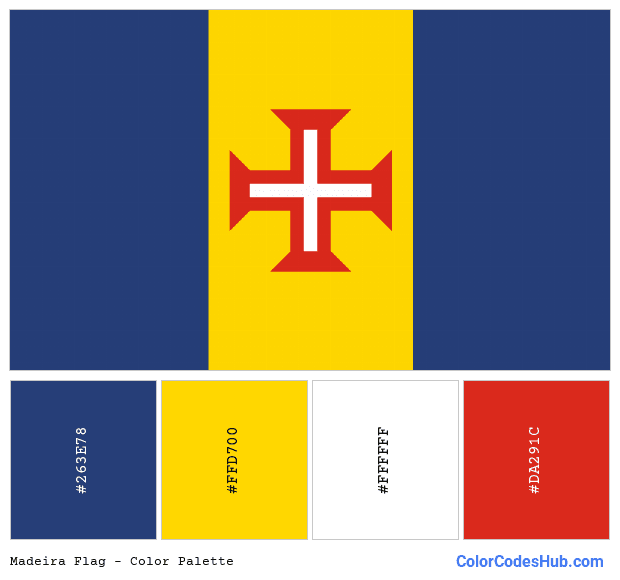 Madeira flag color palette