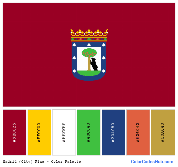 Madrid (City) flag color palette