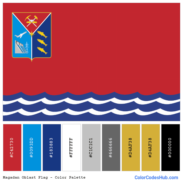 Magadan Oblast flag color palette
