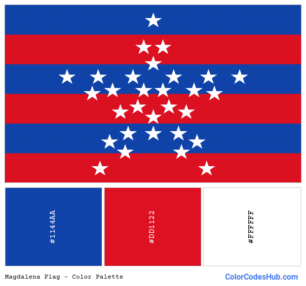 Magdalena flag color palette