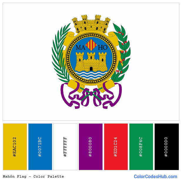 Mahón flag color palette