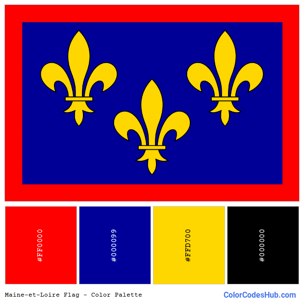 Maine-et-Loire flag color palette