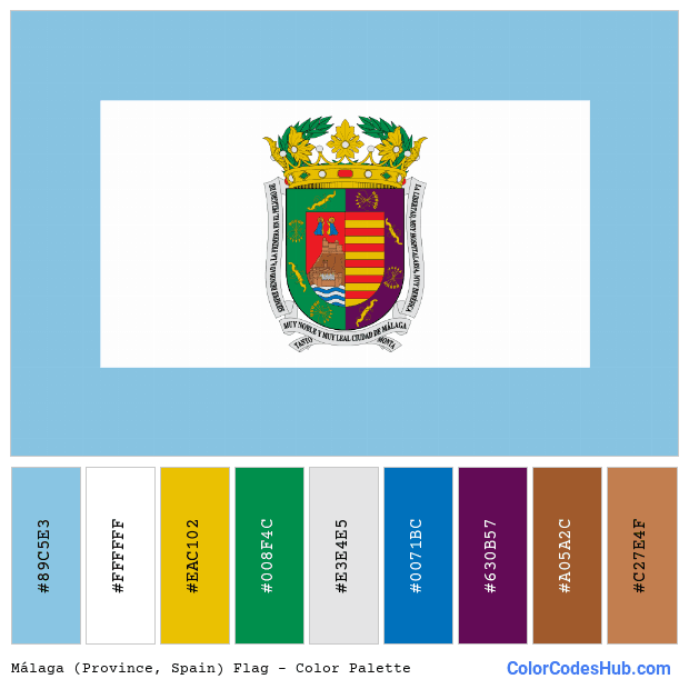 Málaga (Province, Spain) flag color palette