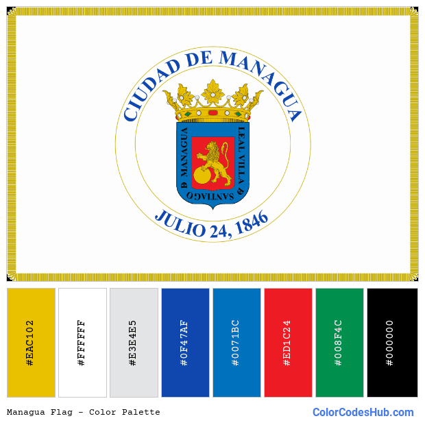 Managua flag color palette