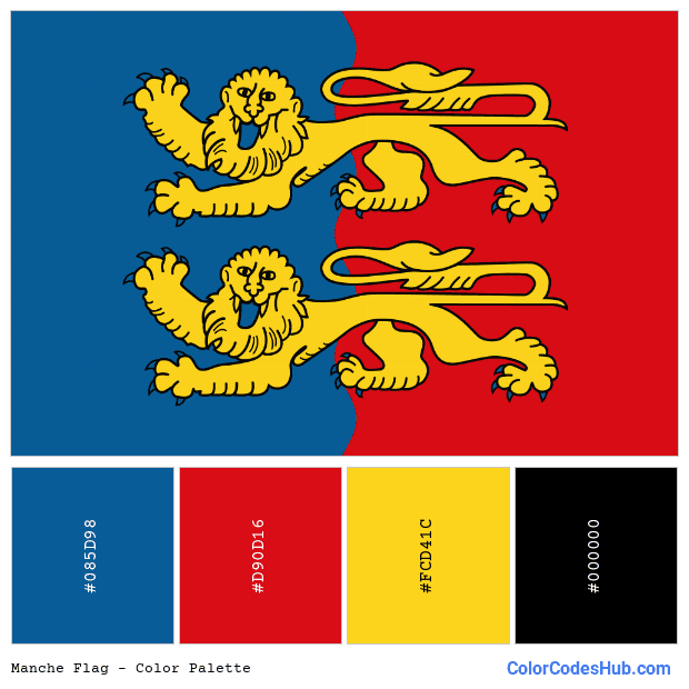 Manche flag color palette