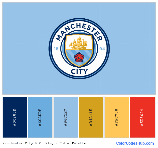 Manchester City F.C. flag color palette