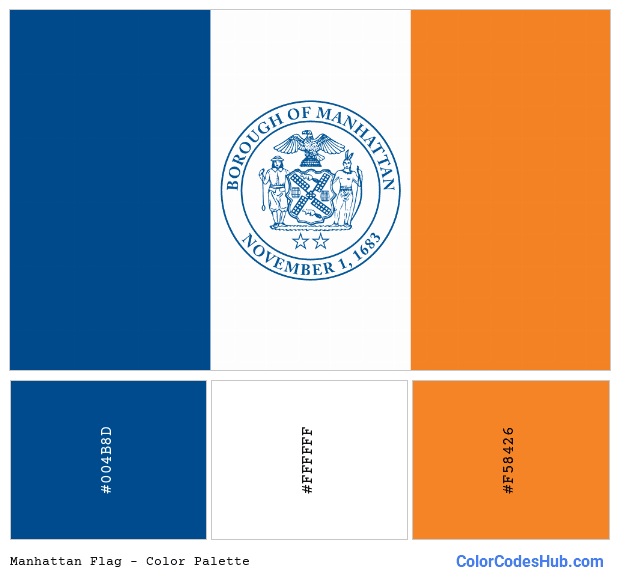 Manhattan flag color palette