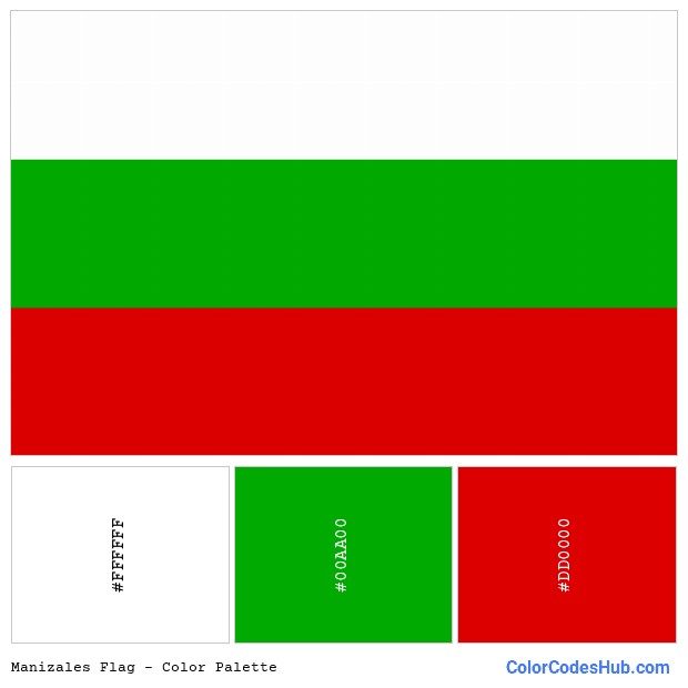 Manizales flag color palette