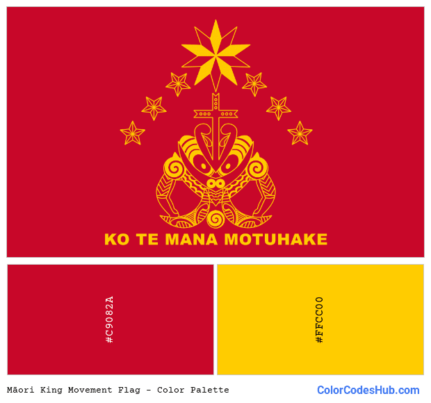 Māori King Movement flag color palette