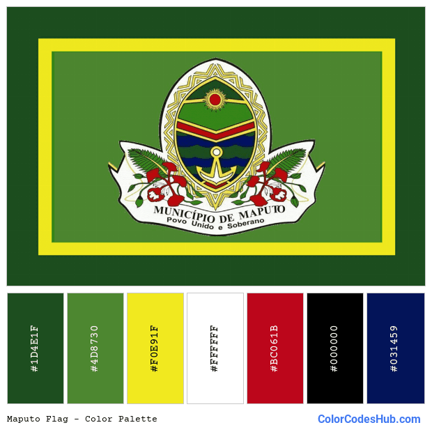 Maputo flag color palette