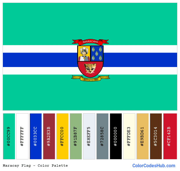 Maracay flag color palette