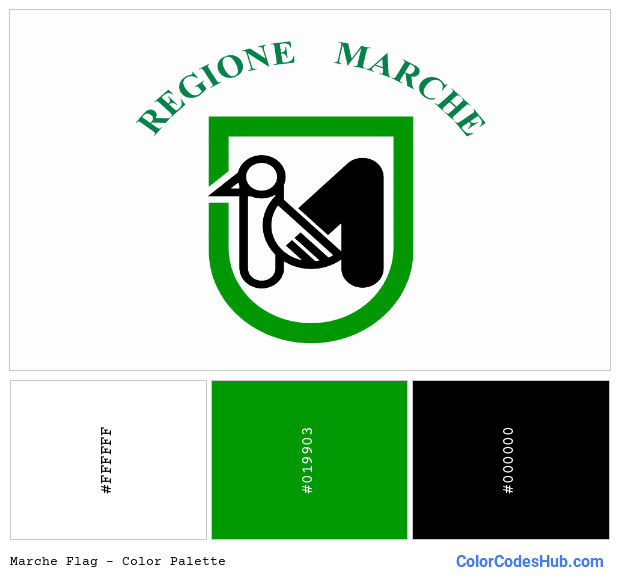 Marche flag color palette