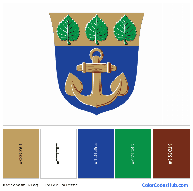 Mariehamn flag color palette