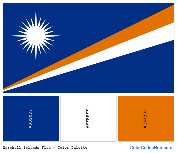 Marshall Islands flag color palette