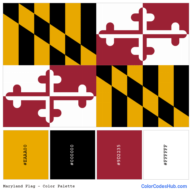 Maryland flag color palette
