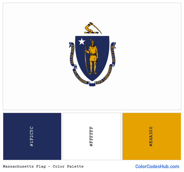 Massachusetts flag color palette