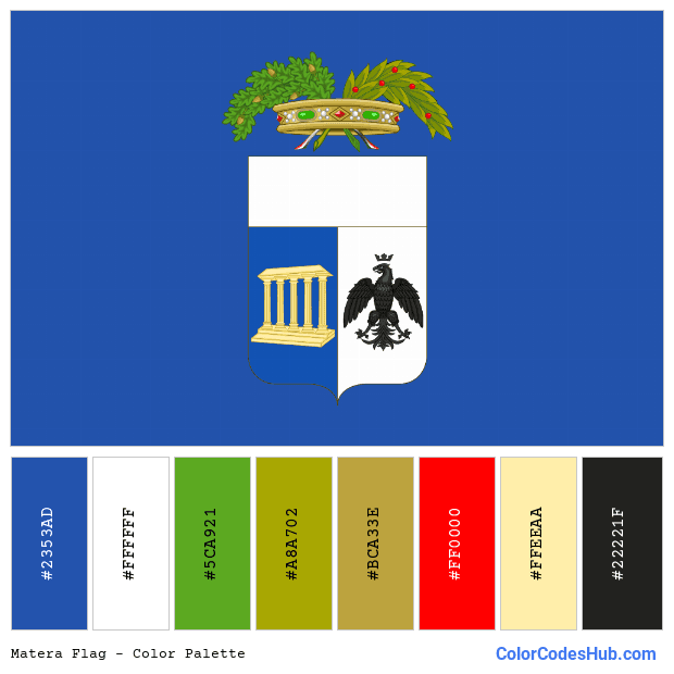 Matera flag color palette