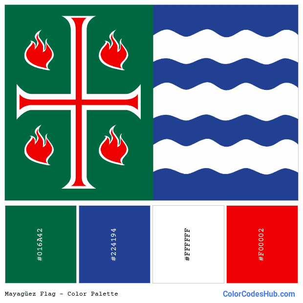 Mayagüez flag color palette