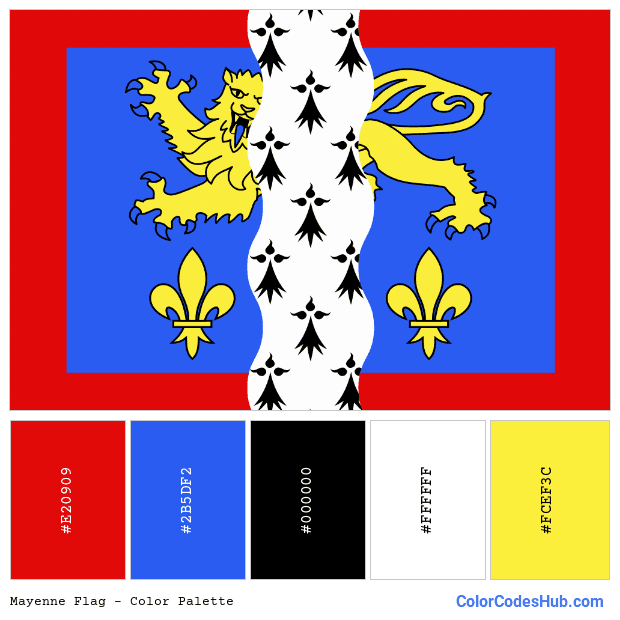 Mayenne flag color palette