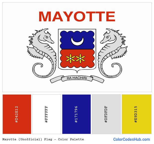 Mayotte (Unofficial) flag color palette
