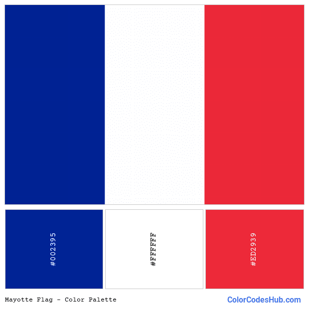 Mayotte flag color palette