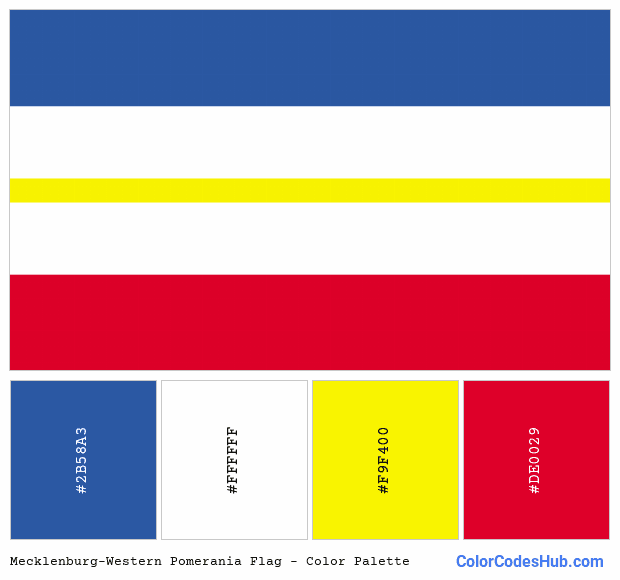 Mecklenburg-Western Pomerania flag color palette