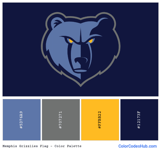 Memphis Grizzlies flag color palette