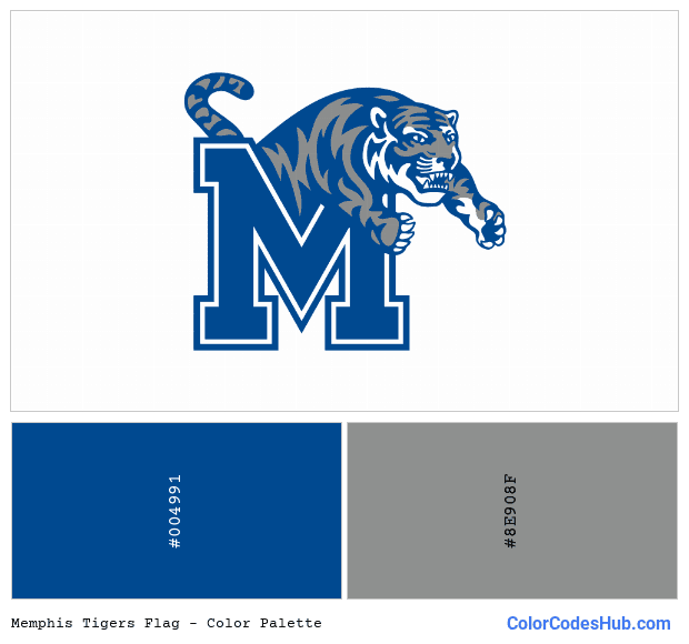 Memphis Tigers flag color palette