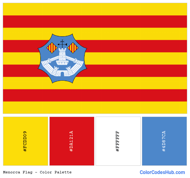 Menorca flag color palette