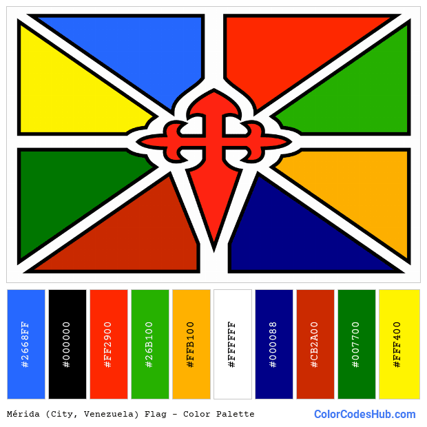 Mérida (City, Venezuela) flag color palette