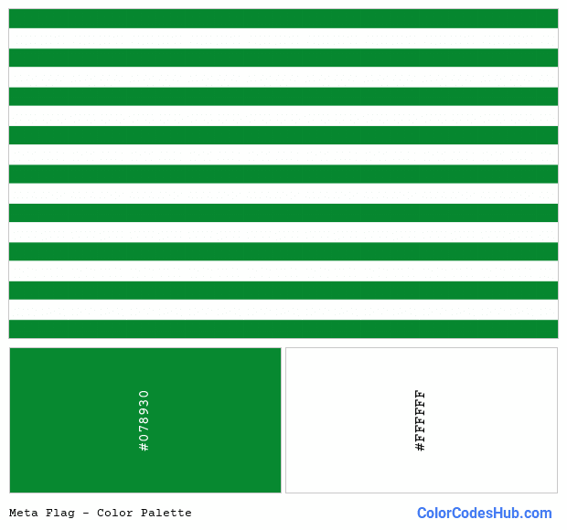 Meta flag color palette