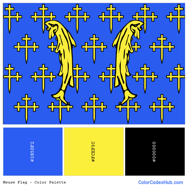 Meuse flag color palette