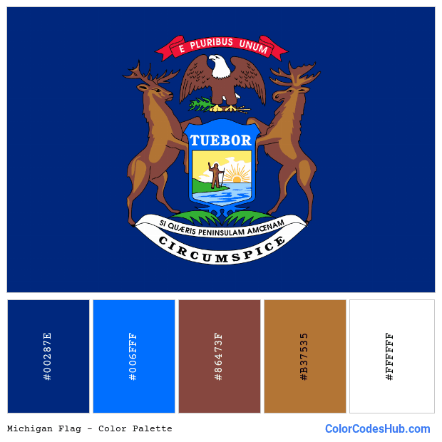Michigan flag color palette
