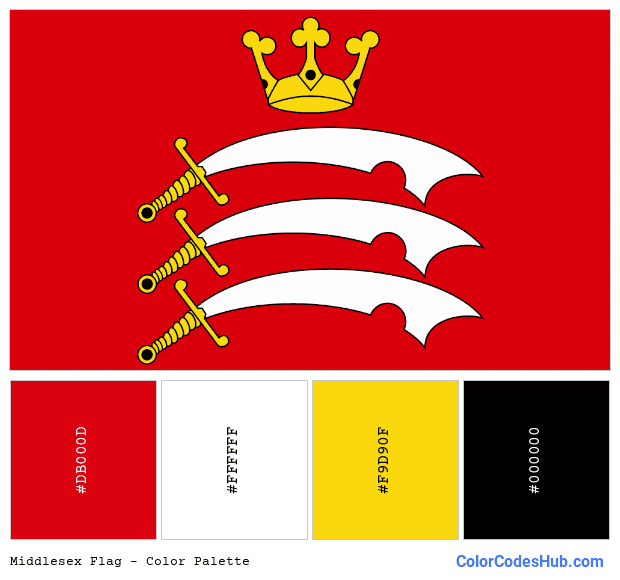Middlesex flag color palette