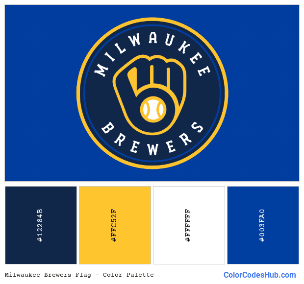 Milwaukee Brewers flag color palette