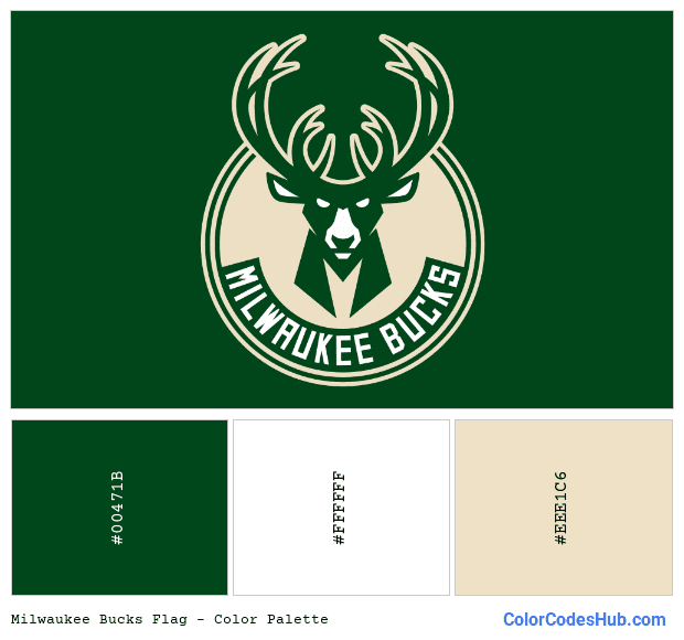 Milwaukee Bucks flag color palette
