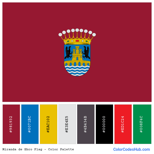 Miranda de Ebro flag color palette