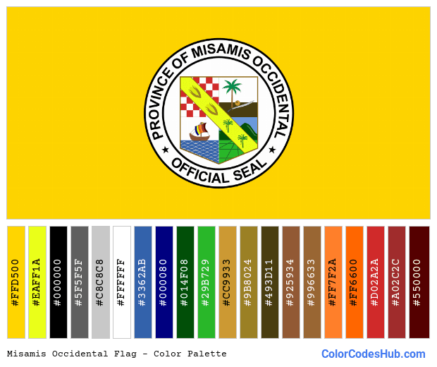 Misamis Occidental flag color palette