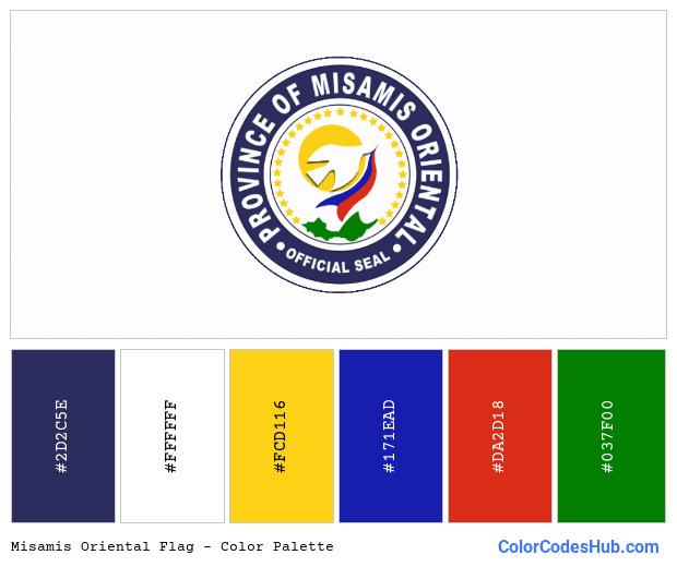 Misamis Oriental flag color palette